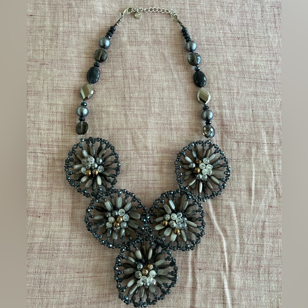 Anthropologie Beaded Statement Necklace